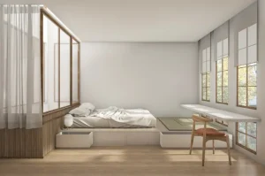 Kasur Multifungsi dengan Meja Kerja Terintegrasi