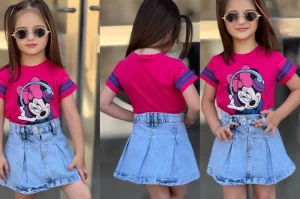 Minnie Mouse Jeans Kids Skirt - Navy