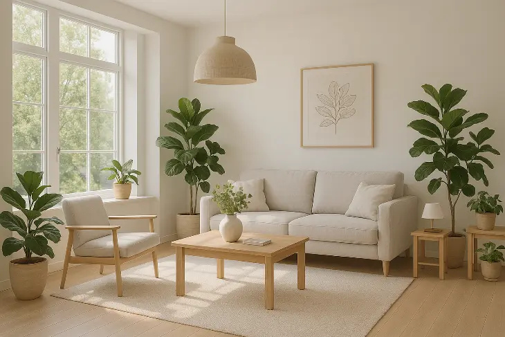 Aksen Tanaman Hijau yang Menyegarkan