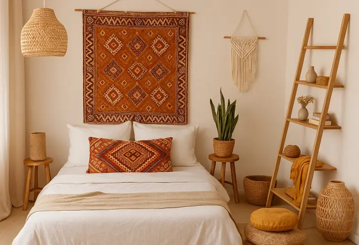 Dekorasi Boho Chic Low Budget yang Bikin Kamar Estetik & Nyaman