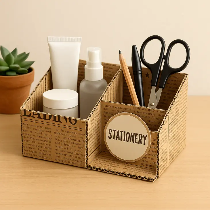 Kardus Bekas Disulap Jadi Rak Multifungsi