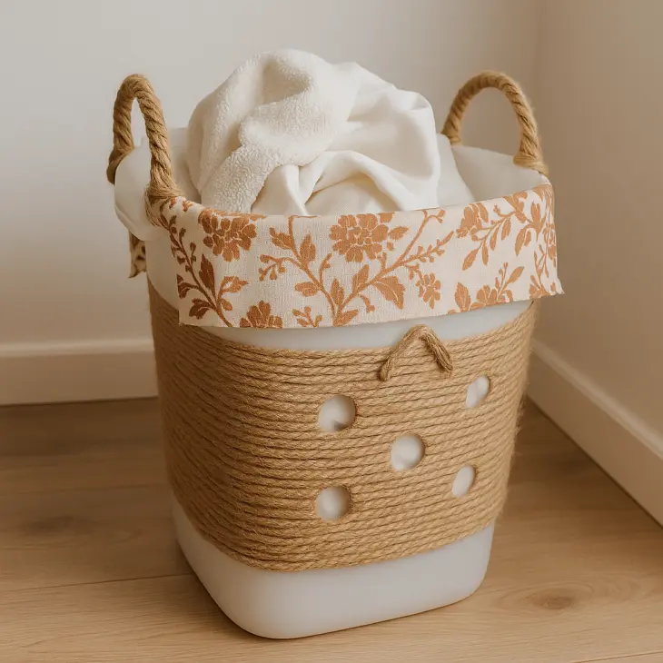 Keranjang Laundry dari Botol Plastik