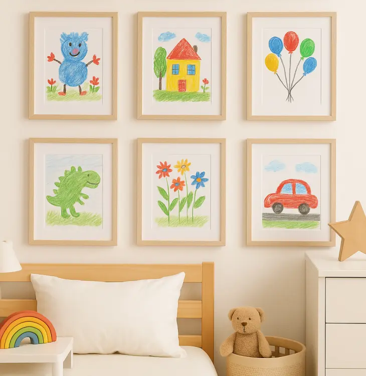 Pajang Karya Seni Anak di Dinding