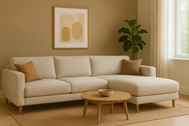 Sofa Berwarna Netral Earth-Tone