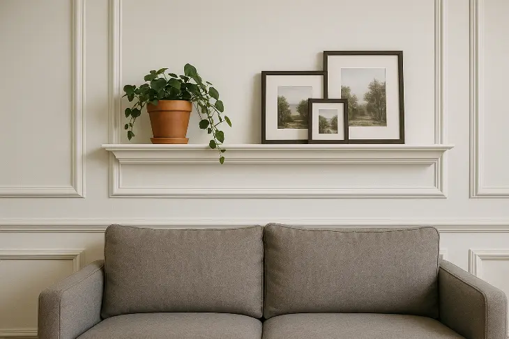 Wall Moulding Multifungsi: Sekaligus sebagai Rak atau Frame Foto, Estetik dan Fungsional!