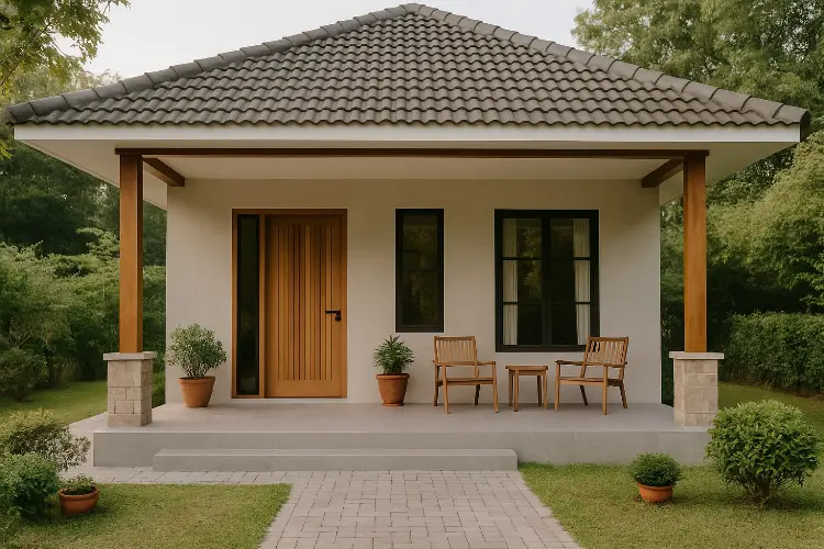 Desain dengan Teras Luas nan Asri