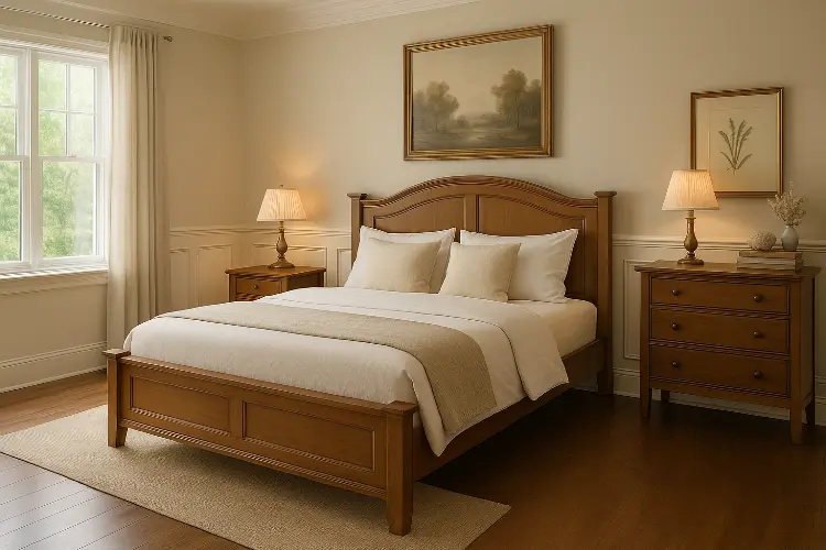 Kamar Klasik dengan Vinyl Kayu Elegan