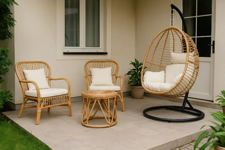 Kursi Teras Rotan - Natural dan Homey