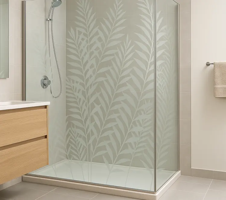 Model Kaca Kamar Mandi Etched Glass