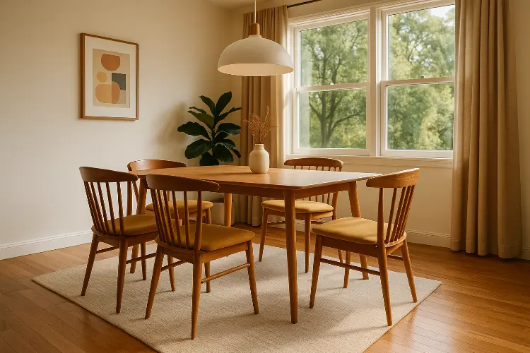 Ruang Makan Mewah Abad Pertengahan Modern - Hangat dan Artistik