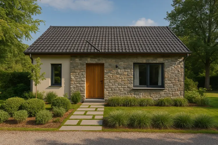 Rumah Minimalis dengan Sentuhan Batu Alam