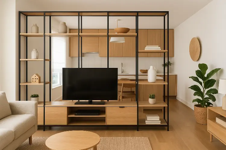 Sekat Rak TV dan Rak Display